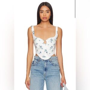 Cello Bustier in Blue Floral